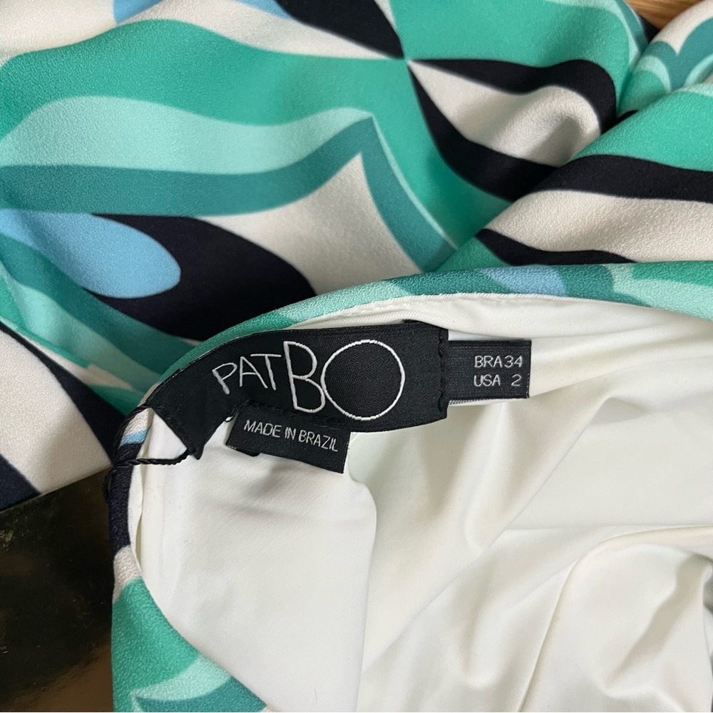 NWT Patbo Twist One Shoulder Mini Dress in Piscene‎ Blue Size 2 - Picture 5 of 5